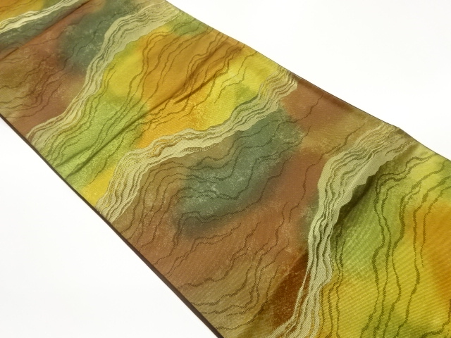 抽象模様織出し袋帯